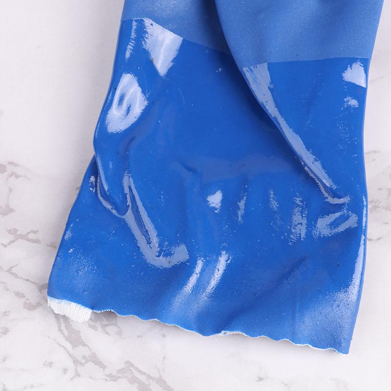 Rukavice odolné proti oleji Odolné vůči kyselinám a zásadám Modrá podšívka Bavlna Bezpečnost v průmyslu Ochranné rukavice Nebezpečné chemikálie 1 pár