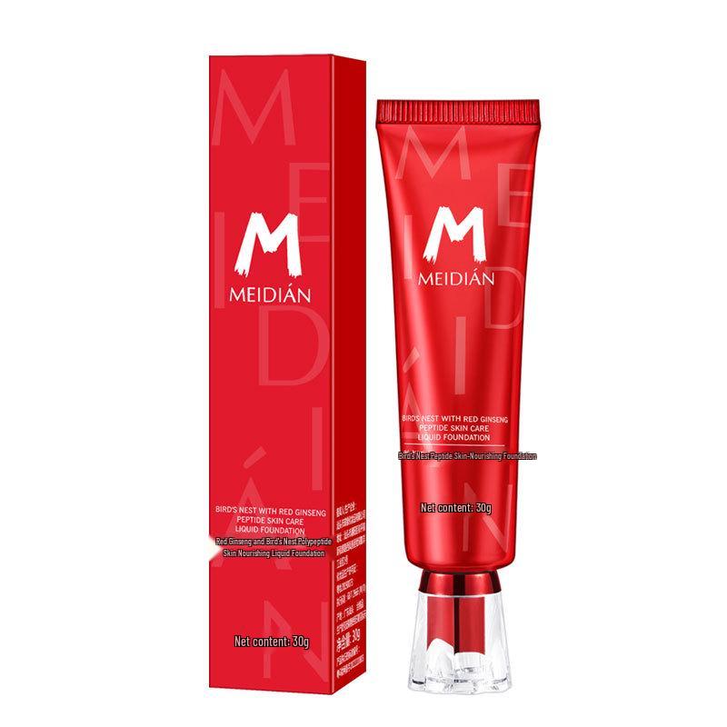 Charming Point Natural Long-Lasting BB CC Cream with Red Ginseng and Bird's Nest Peptide for Nourishing Nude Makeup.