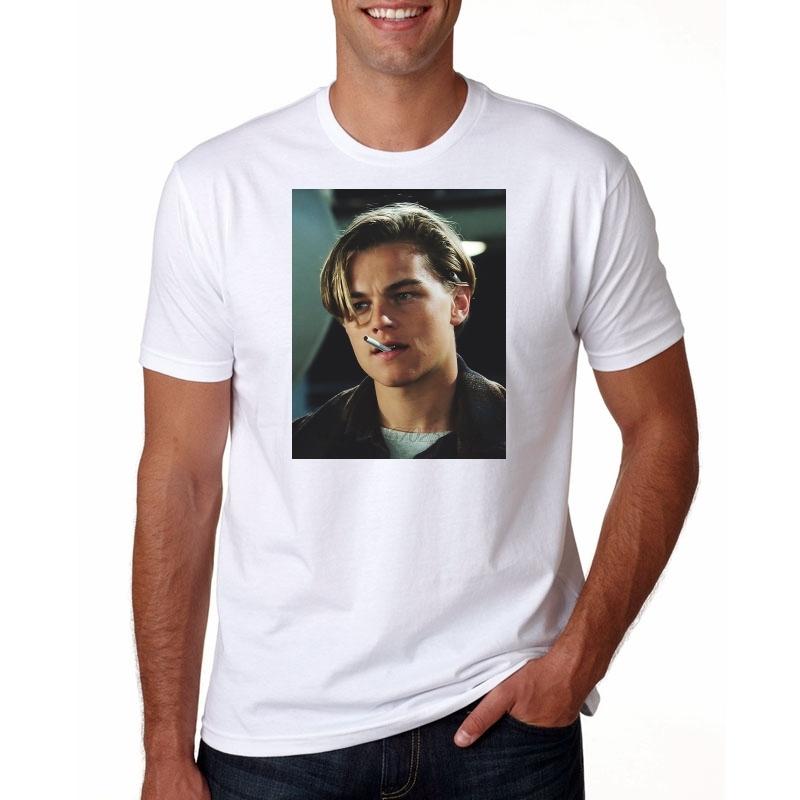 Nuovo arrivo Unisex Stile Estivo moda Maglietta Leonardo DiCaprio Tee Maglietta Casual