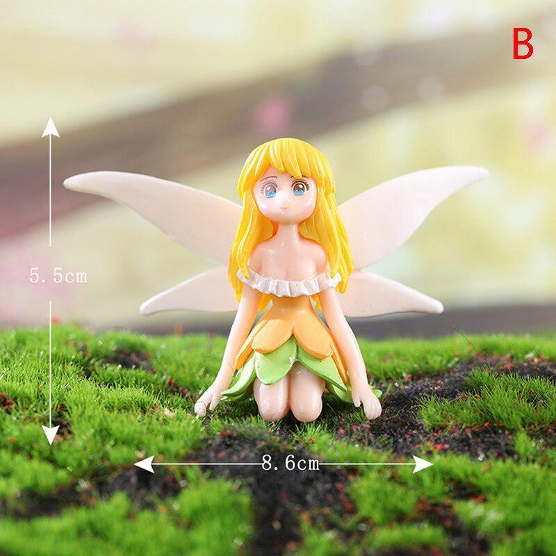 Miniature Cute Flower Fairy Statue Miniature Cartoon Landscape Decoration Doll House Accessories Family Decoration