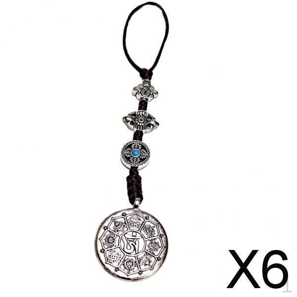 6x Amulet Pendant for Keyring Bracelet Charms Hanging Ornaments
