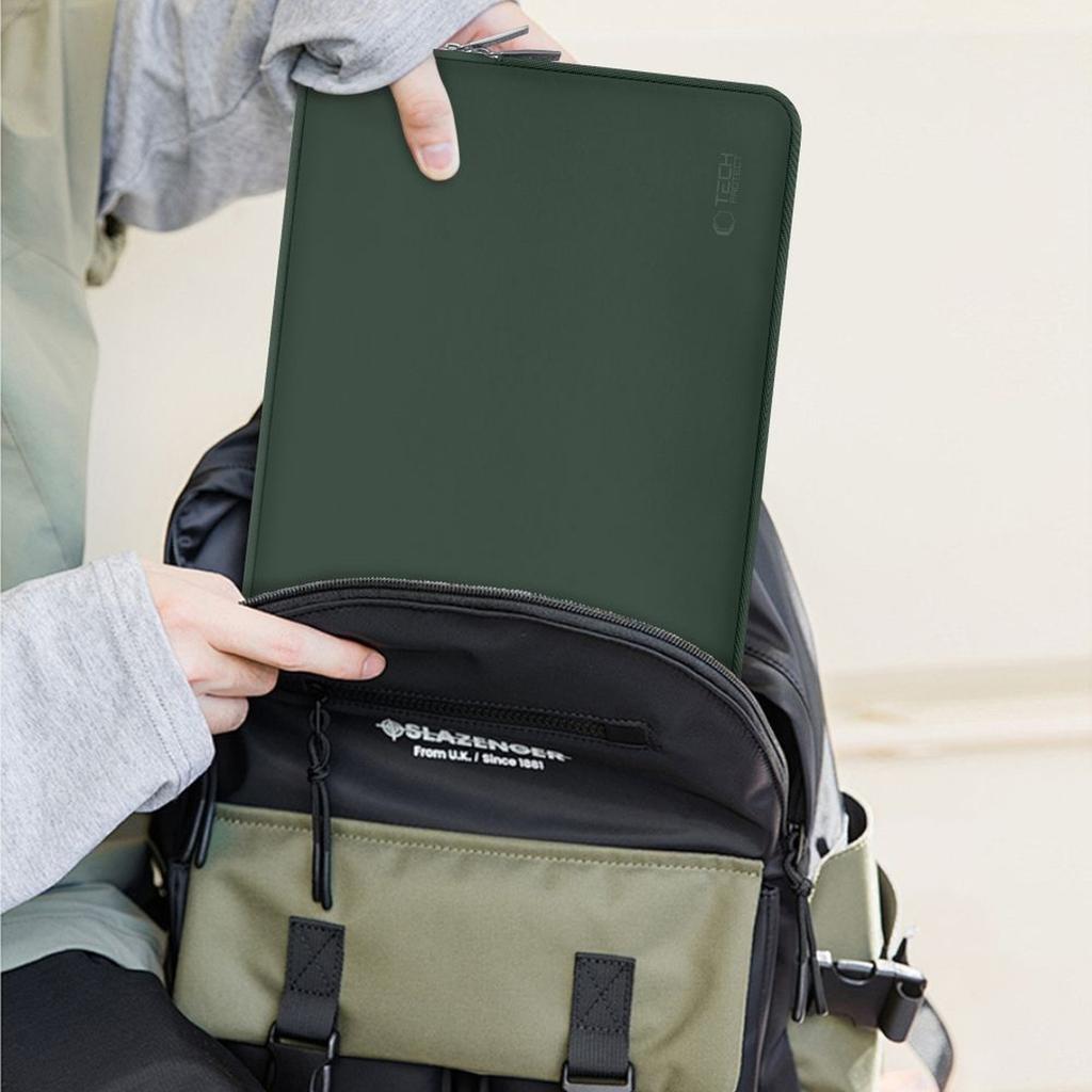 Torba pokrowiec Neoslim na laptopa 15-16'' + etui na akcesoria - zielona