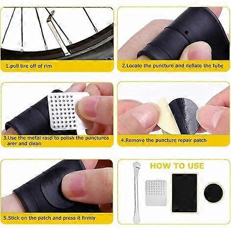 Bike Tire Patch Repair Kit, 18pcs Puncture Repair Kits for Bikes, Bicycle Tire