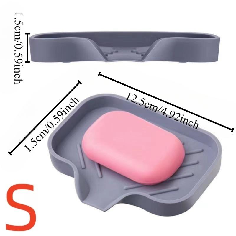Silicone Bathroom Soap Dishes and Kitchen Sink Organizer, Sponge Holder, Dish Soap Tray, Idear for Dispenser, Scrubber,Bottle,Cup on Sink