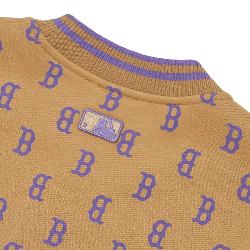 New MLB Boston Red Sox Sweatshirts Unisex Camel 3AMTM0926-43BGS