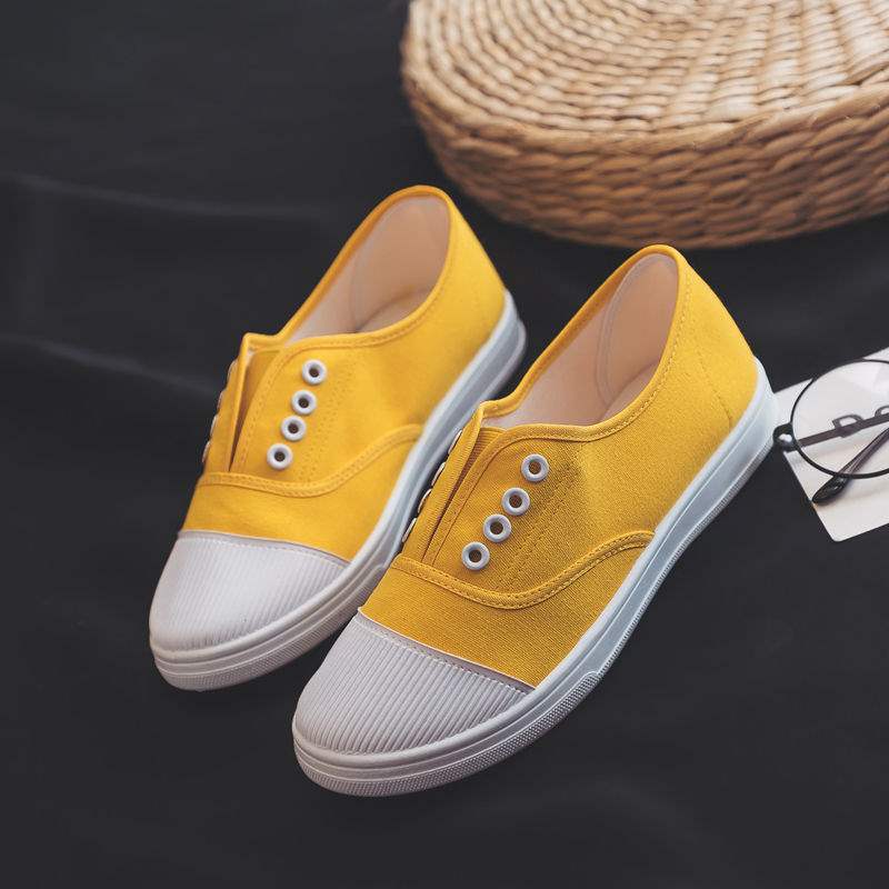 Canvas shoes spring lightweight soft-soled driving one-pedal cloth shoes