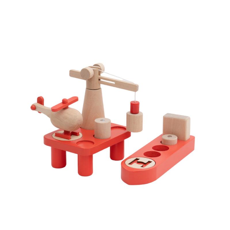 Wooden Train Track Accessories Tower Crane Compatible with Thomas Brio Track All Major Brand Railway Track