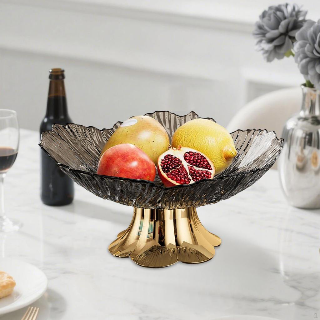 Fruit Bowl with Pedestal, Tray, Practical And Portable, Modern Centerpiece for Storing Snacks,