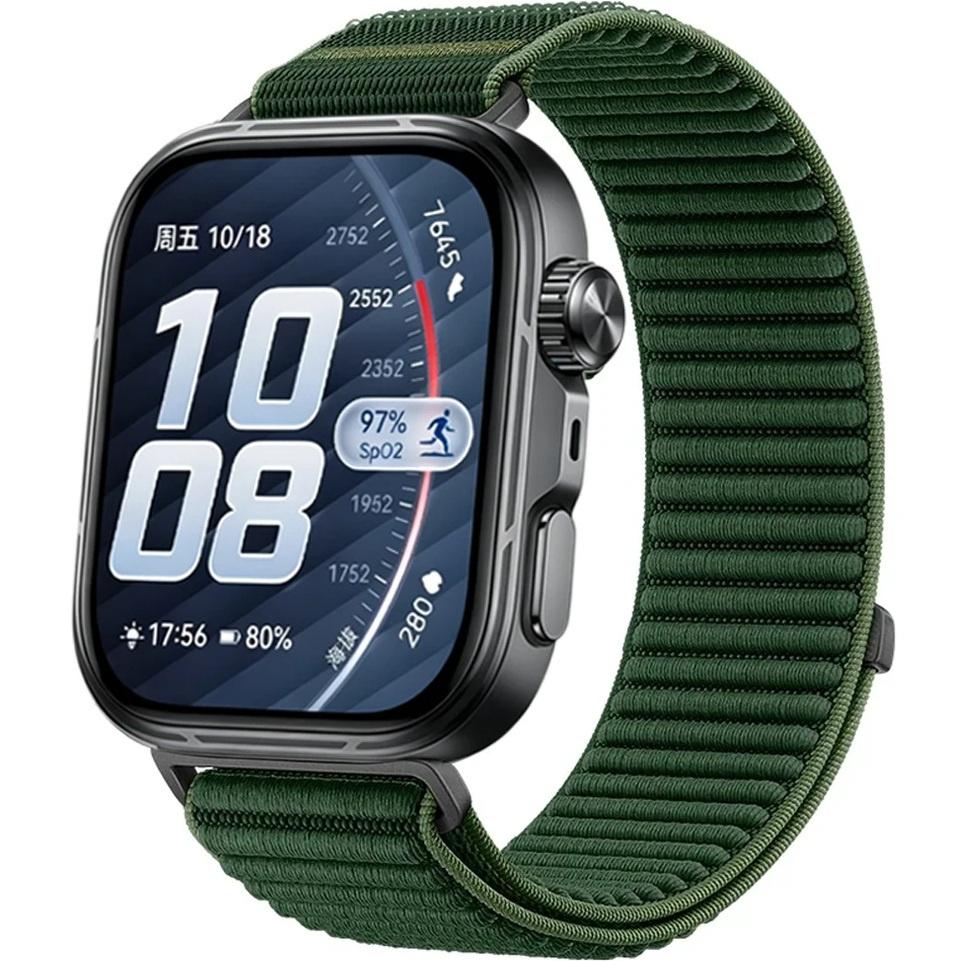 Nylon Strap for Huawei Watch Fit 4 / 4 Pro / 3, Dark Green