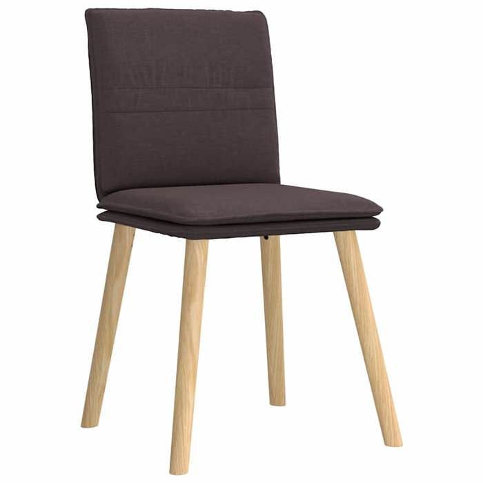 VidaXL Chaises à manger lot de 2 marron foncé tissu, chaise, chaise de salon, chaise d'accent, chaise de cuisine, siège de 4101259