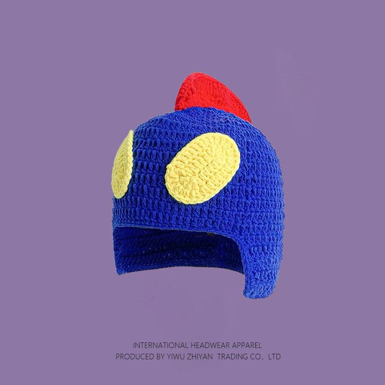 Ruffian Baby Monster Shrek Knitted Pullover Autumn and Winter Devil Long Braid Cartoon Handmade Wool Hat Tide