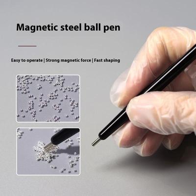 1 Stück 12,4 cm Superstarker Saugnapf Stahlkugel Magnet Stift Katzenauge Nagelgel Politur Magnetisches Werkzeug