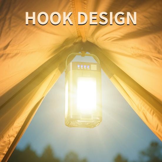 Multi-function Folding Outdoor Camping Light Power Bank USB Rechargeable Solar Lantern Super Bright Hiking Tent Hanging Lamp Emergency Flashlight