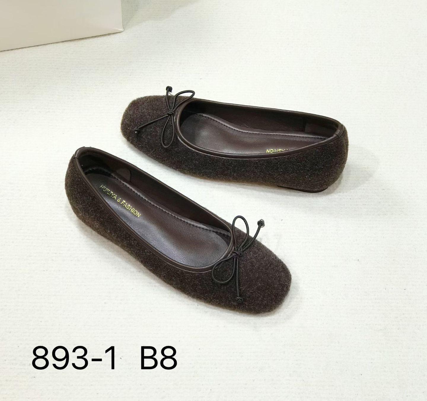 

893-1 Xiaoxiangfeng 2025 autumn and winter new bow inner height increase Doudou ballet shoes shallow single shoes women 40 коричневый