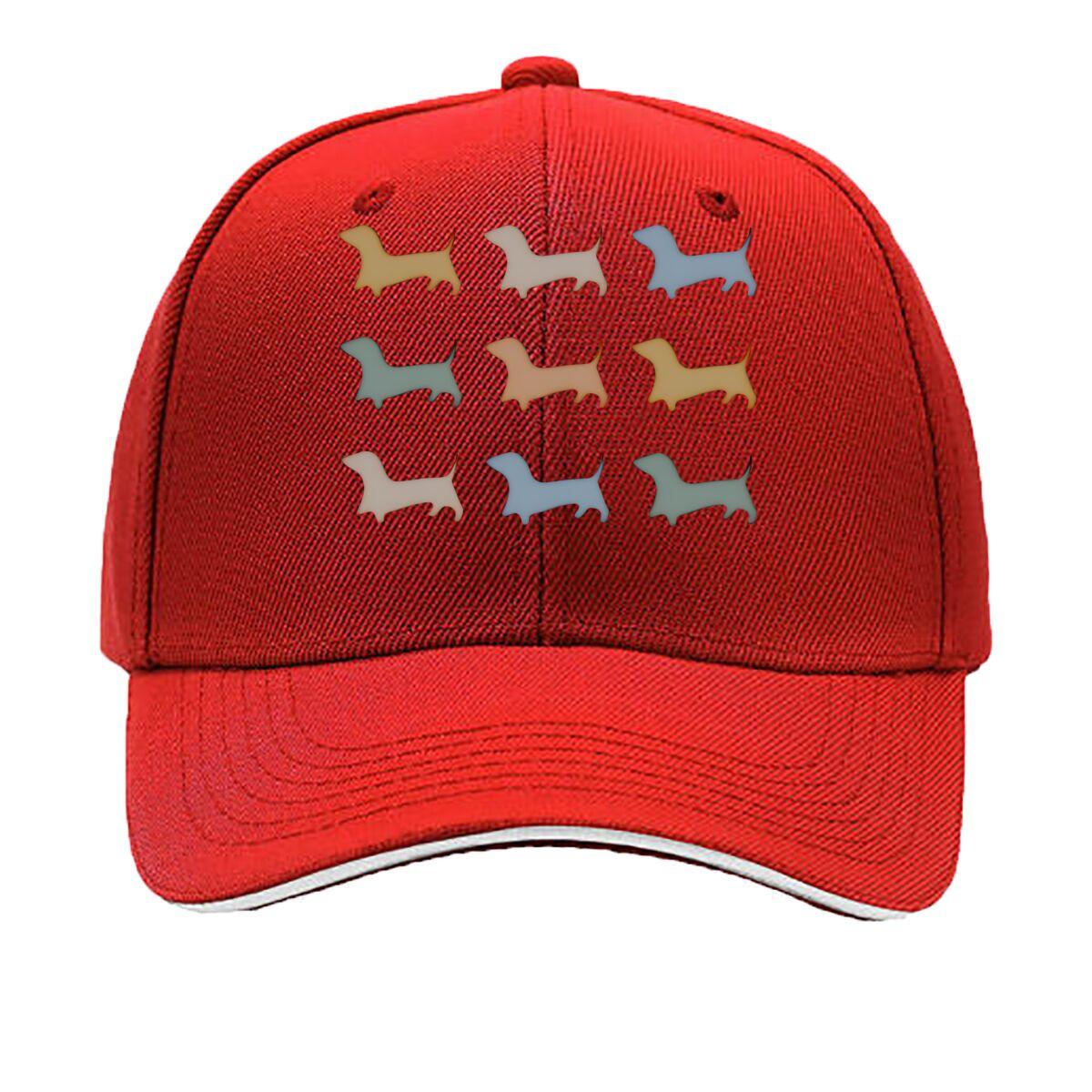 Dachshund Dog Print Baseball Cap Unisex Hat Adjustable for Outdoor Sports Fishing Lightweight Ani Sandwich Baseball Cap One Size