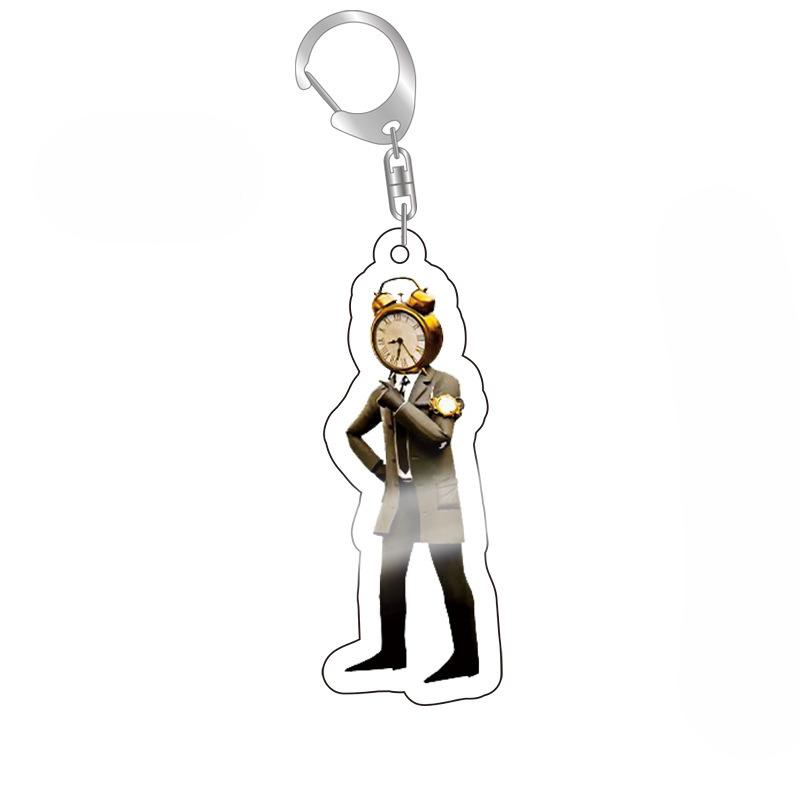 Skibidi Toilet Cameraman Speakerman Acrylic Products Keychain Funny Jewelry Friends Fans Gift Bag Charms Souvenir Accessorie