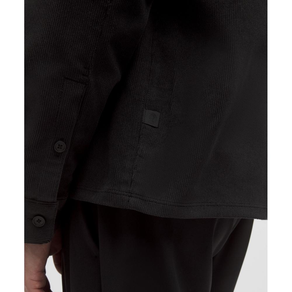 Lululemon Corduroy Relaxed Fit Long Sleeve Button Up Shirt Black