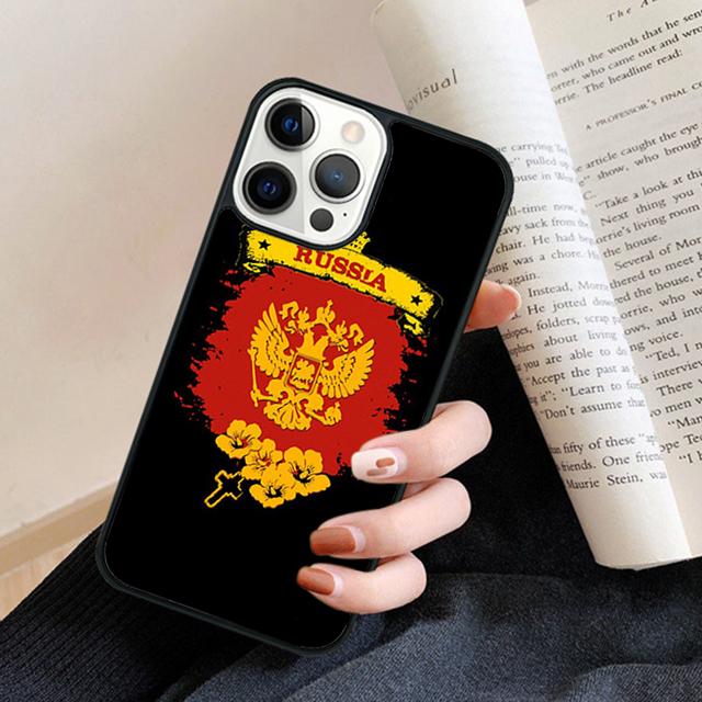 Russia Flag Coat Of Arms Phone Case Cover For iPhone 17 Air 16 15 14 plus 12 13 pro max coque Shell Fundas