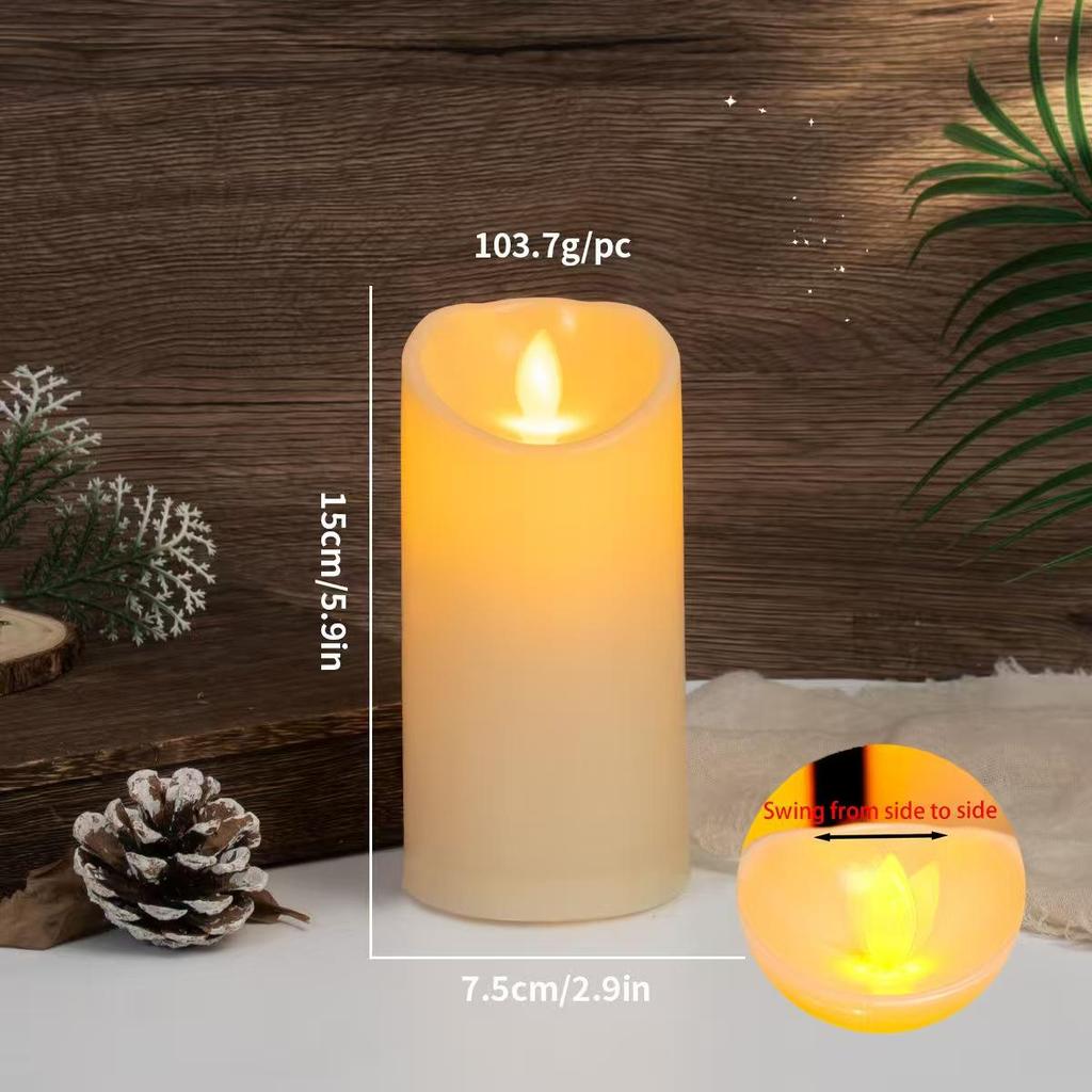 LED Swing Flame Candle: Slanted Mouth Design for Weddings, Cafes, Clubs, and Decor