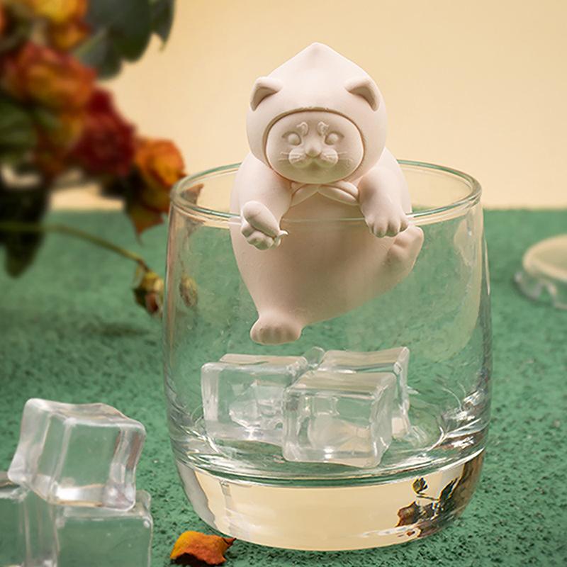 3D Frozen Panda Hanging Cup Silicone Mold Drink Ice Tray Cat Dog Loong Mold Animal Mousse Cake Jelly Mould Soap Candle Mold