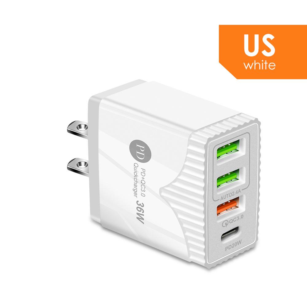 PD36W Fast Charger 5V/6.2A EU/UK QC3.0 Adapter