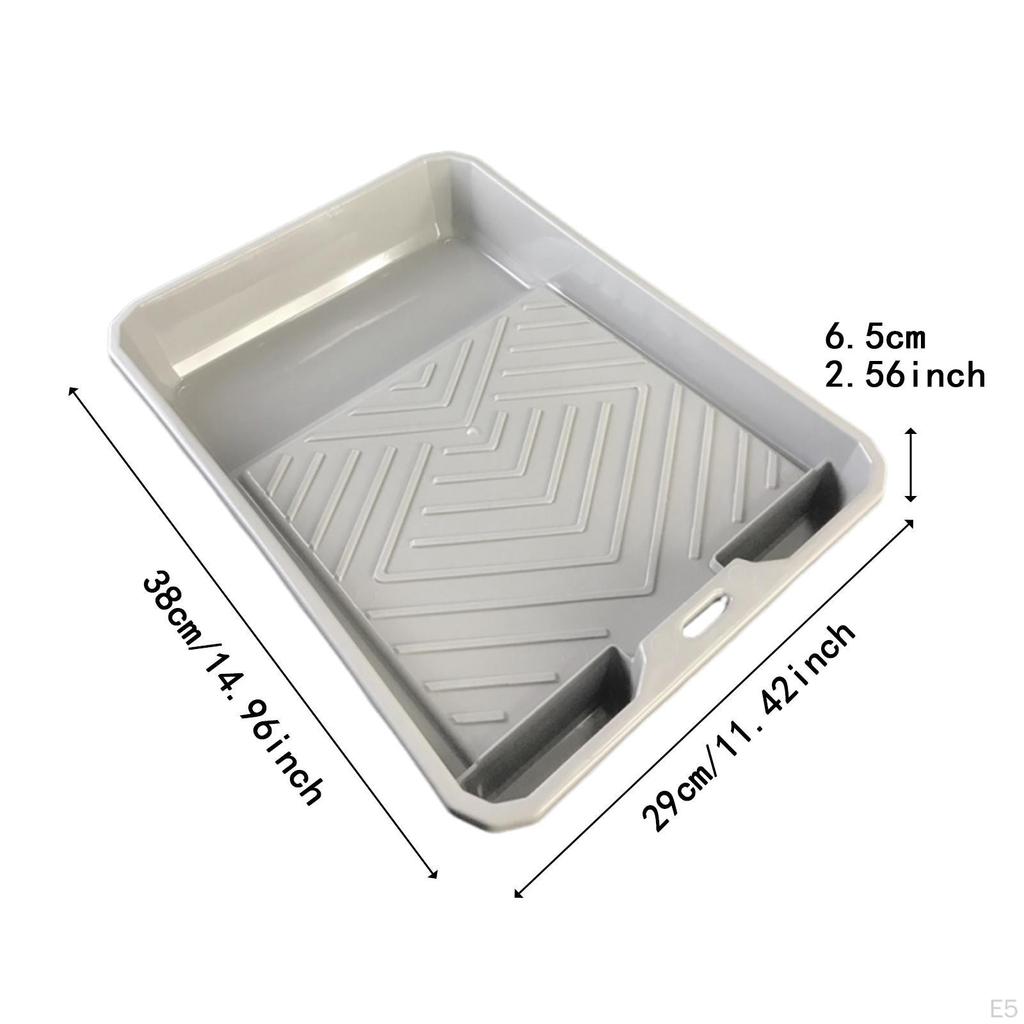 9 Inch Paint Tray for Roller Brush, DIY Painting, Wall Application Tools, Large, Reusable, Sturdy