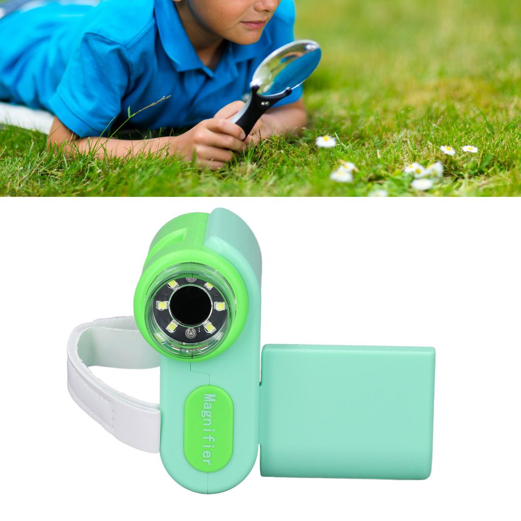 Kids Microscope 1000X Handheld Digital Microscope 2 Inch Color Display Screen Portable ket Microscope Educational Tool