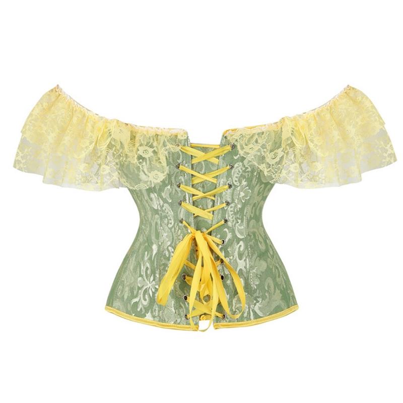Women's Gothc Sexy Lingerie with Adjustable Belt Elegant Top Bustier Lace Corset Fashion Lace Bustier