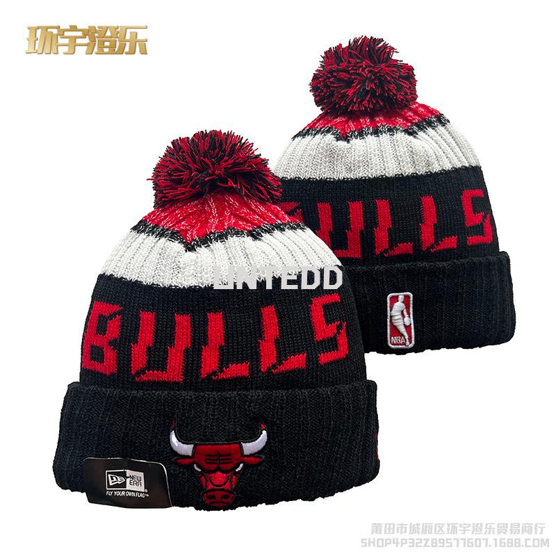 Woolen hat RedBull Warm hat with Chicago team logo, outdoor sports beanie with personalized lettering