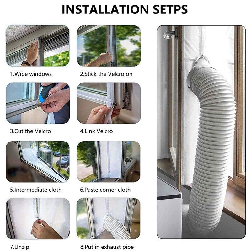 Universelle Fensterabdichtung für tragbare Klimaanlage und Wäschetrockner Funktioniert mit jeder mobilen Klimaanlage