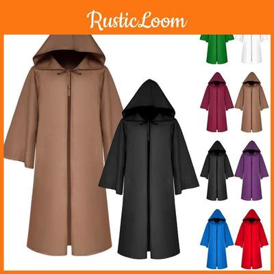 Premium Quality Star Wars Jedi Warrior Hooded Cloak Cape Robe For Cosplay Events