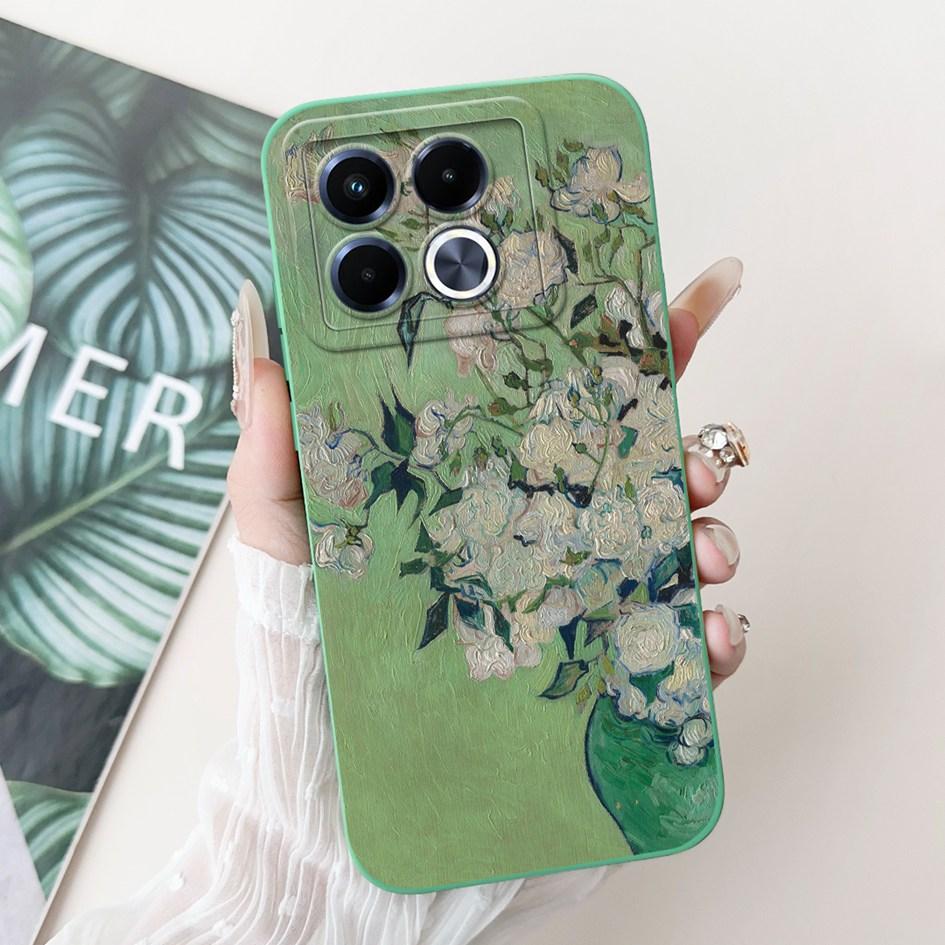 For Infinix Note 40 5G Case Cartoon Rabbit Flower Anti Slip Bumper Soft Silicone Cover For Infinix Note40 X6852 X6851 Phone Case