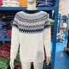 Womens Oversized Round Neck Knit Sweater With Color Block Design Loose Fit Pullover 2025