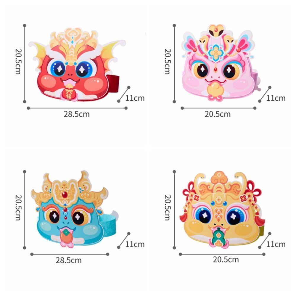 Cute Zodiac Snake Head Hat Traditional New Year Party Headgear  Boy Girl Gifts
