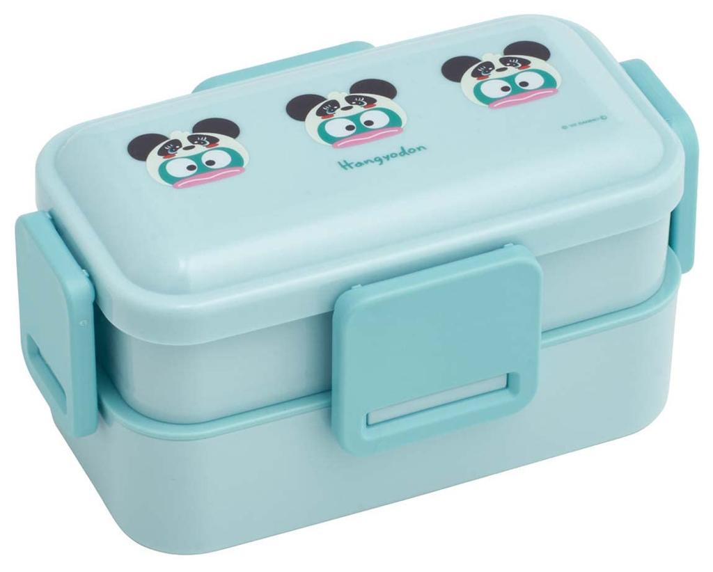 Skater Bento for Soft Made in Sanrio Hangyodon Box, 2-Tier, 600ml, Women, Antibacterial, Filling, Dome-Shaped Lid, Japan, Headpiece, PFLW4AG-A