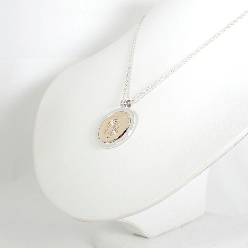 [Gebraucht] TIFFANY/Tiffany 925/750 Kombination Logo runde Münzanhänger [g357-6]