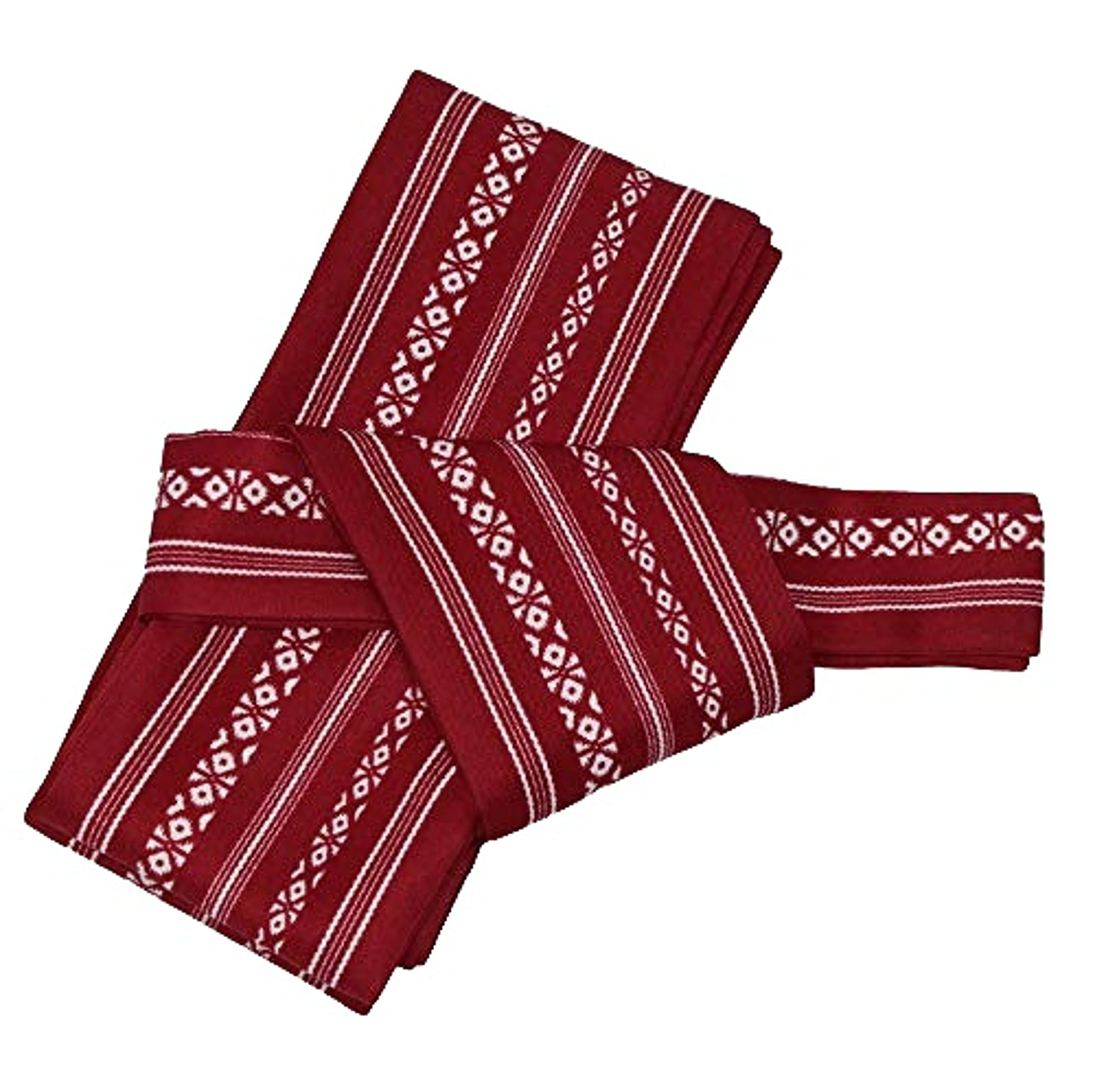 

KYOETSU Квадратный оби с узором Кэндзё Темный Мужской Застежка в одно касание (B-8, Красный)