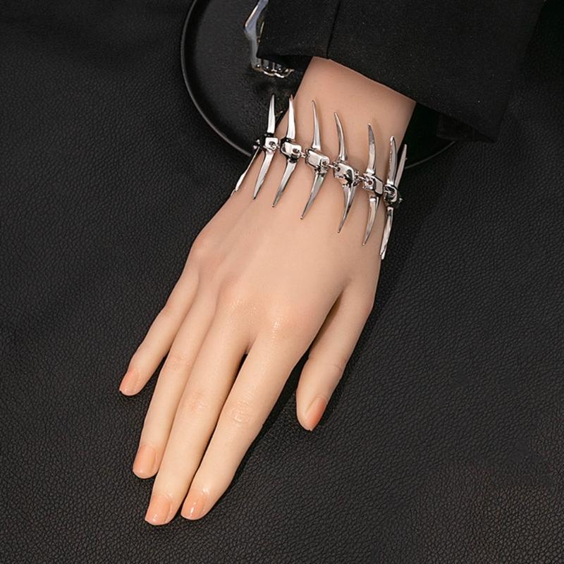 Thorn Fish Bone Chain Bracelets Hip Hop Couple Bracelets Fashion Bangles Punk Style Jewelry Link Chain Charm Bracelets