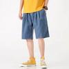 Men's Shorts Summer Loose Breathable Solid Color Casual Five-point Pants Sports Beach Pants All-match Thin Sweat-absorbing Cool Shorts