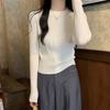 Underlay Knitted Sweater for Women's Autumn and Winter Outfits Slim Fit and Elegant Waistband Sweater Short Top