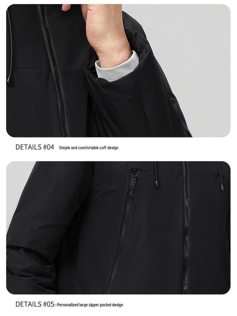 Men's Outdoor Windproof Waterproof Down Shell Jacket for Mountaineering