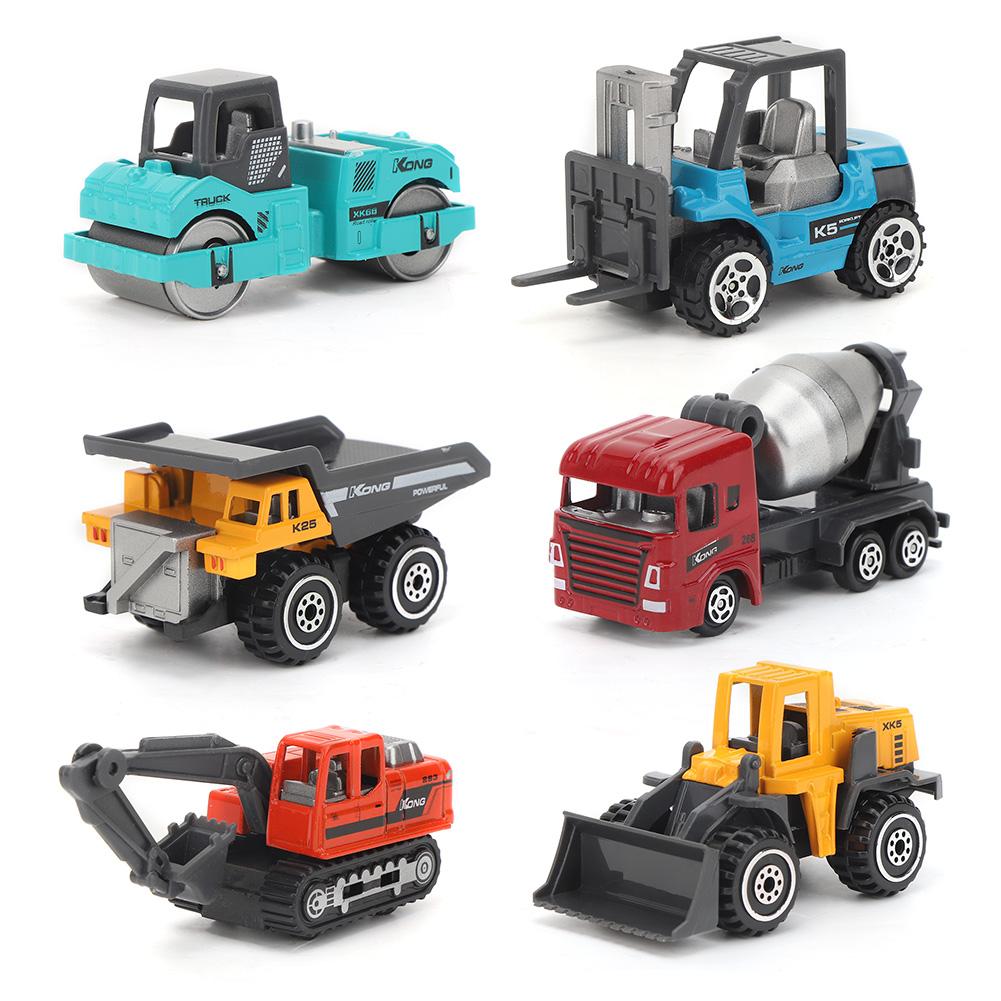 1/64 Mini Alloy Truck Engineering RC Car Toys Model Set for Children Gift Home Decorationmodern
