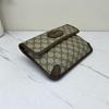 [Pre-Owned] Neo Vintage Series Gold Foil Logo Monogram Tiger Head Decorative Striped Shoulder Strap Canvas And Leather Messenger B - Excellent #NCLDCG