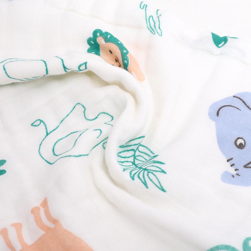 Six-Layer Baby Cotton Gauze Towel - Soft, Cute Print, Multipurpose for Face and Saliva