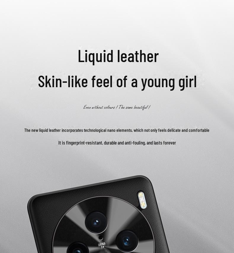 Protective Liquid Leather Case for Vivo X100spro, Anti-fall, One-piece Design.