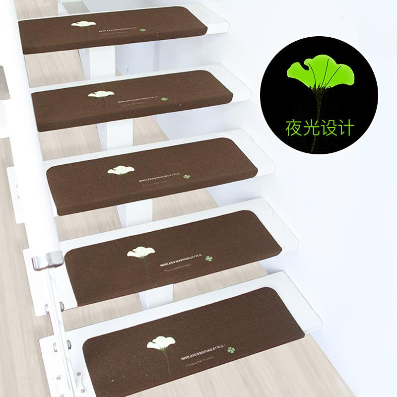 High Quality Luminous Soft Stair Stepping Mat Variety Pattern Self-adhesive Non-slip Water Absorption Stair Carpet Mat