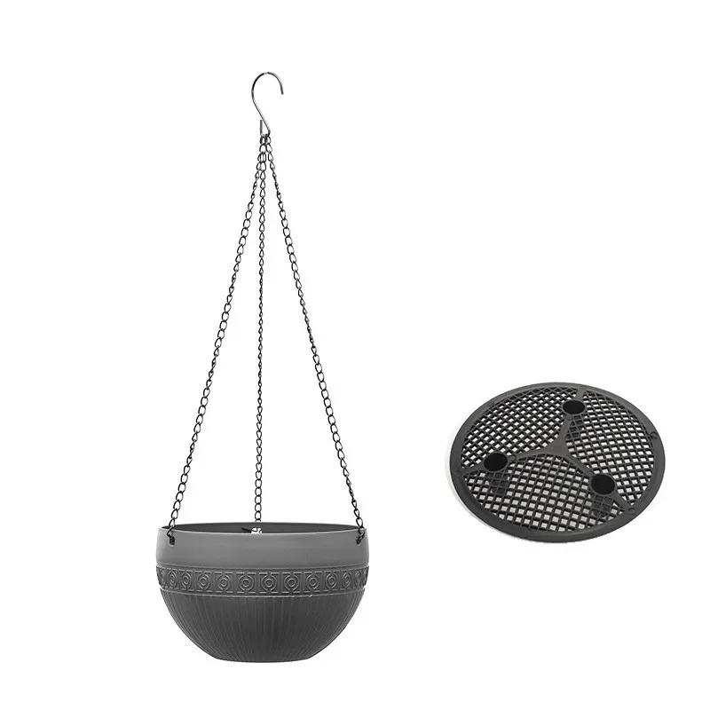 Chain Hanging Basket Lifting Flowerpot Plant Hanger Baskets Rattan Flower Plant Pot Planter Home Garden Balcony Decoration