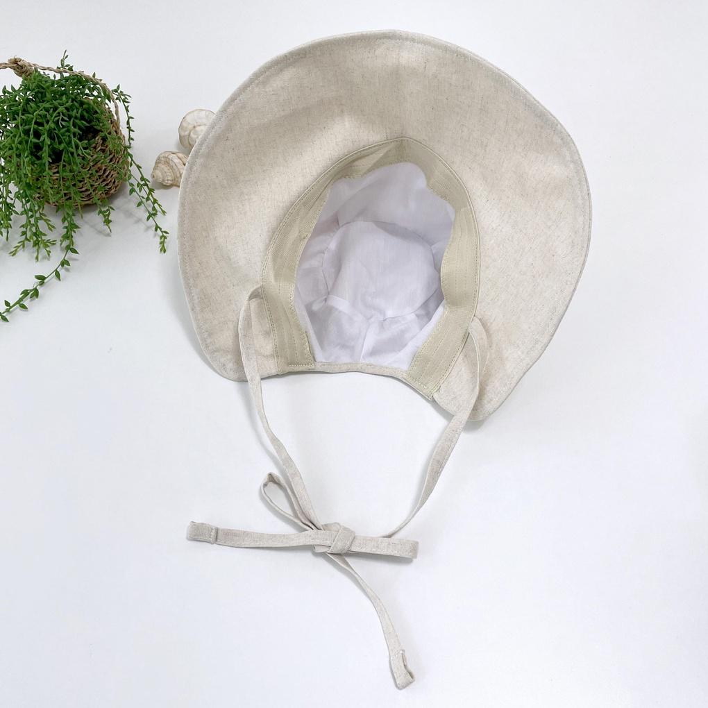 Women's and Men's Daily Wide Linen Bonnet Hat