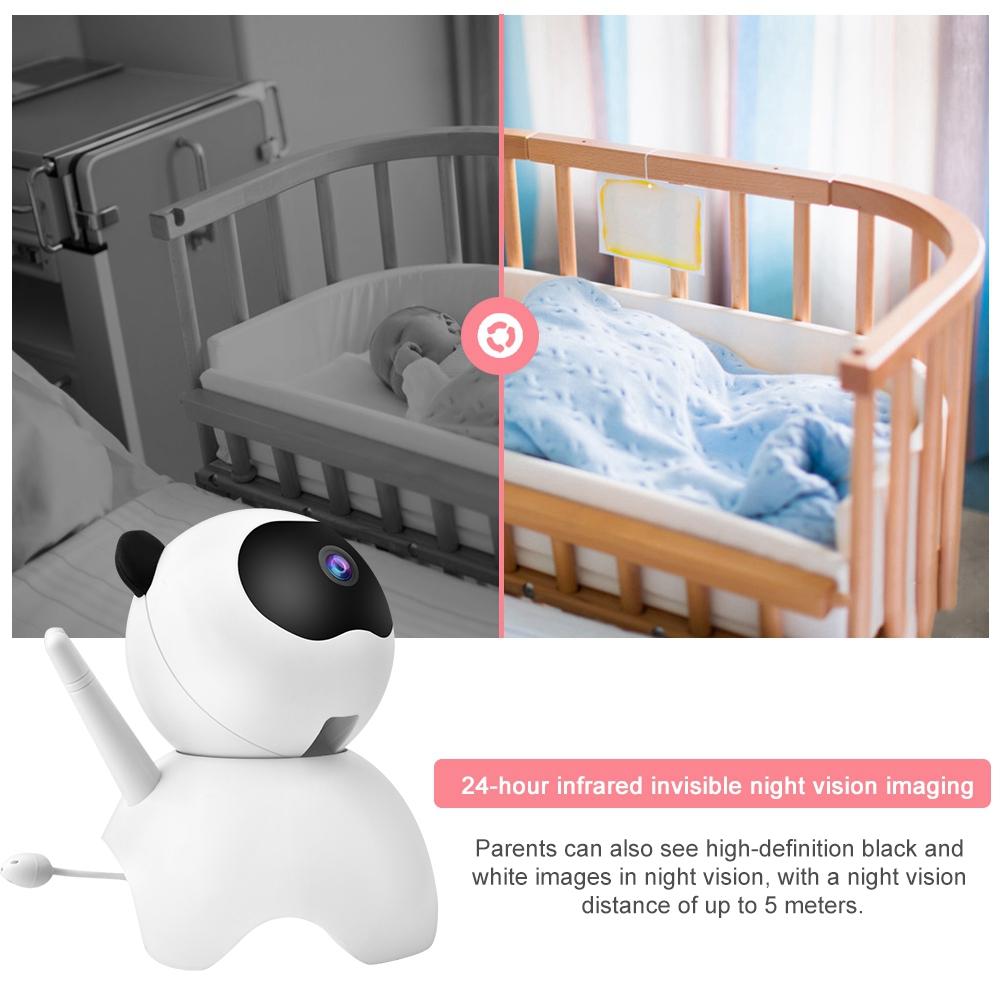 720P HD Wireless Digital Color Night Vision Baby Monitor with 5in LCD