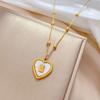 Love Shell V Minimalist Furnace Real Gold Necklace Female Collarbone Chain Accessories